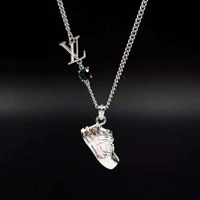 Louis Vuitton Unisex LV Trainer Strass Necklace-Green