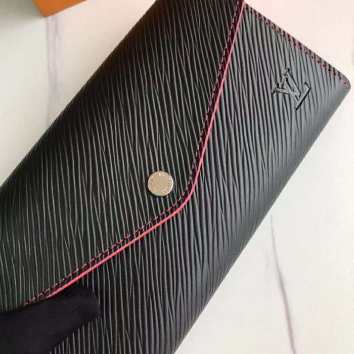 Louis Vuitton LV Women Sarah Wallet in Epi Leather-Black