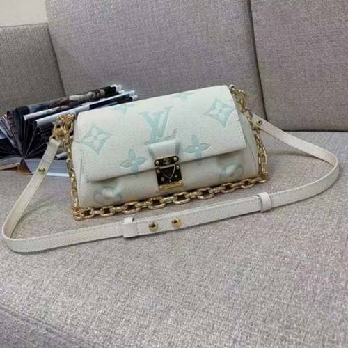 Louis Vuitton LV Women Favorite Green Monogram Empreinte Embossed Supple Grained Cowhide Leather