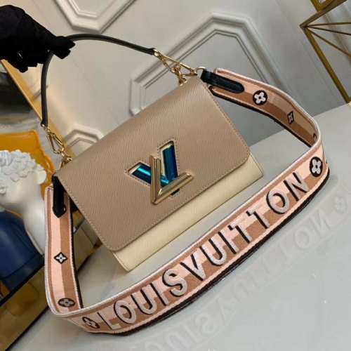 Louis Vuitton LV Women Twist MM Epi Grained Cowhide Leather-Beige