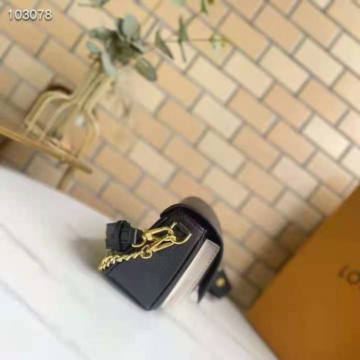 Louis Vuitton LV Women Lockme Tender Black Grained Calf Leather