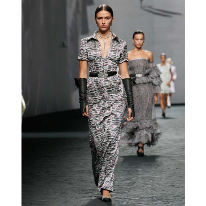 Chanel Women CC Necklace Metal Glass Pearls Strass Silver Pearly White Crystal