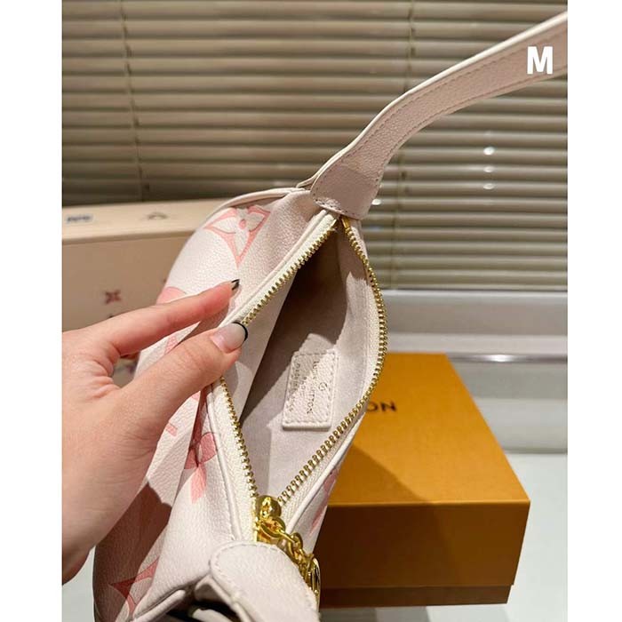 Louis Vuitton LV Women Mini Moon Pink Monogram Cowhide Leather M24108