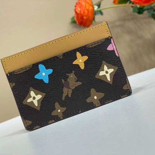 Louis Vuitton Unisex LV Card Holder Chocolate Monogram Craggy Coated Canvas M83348