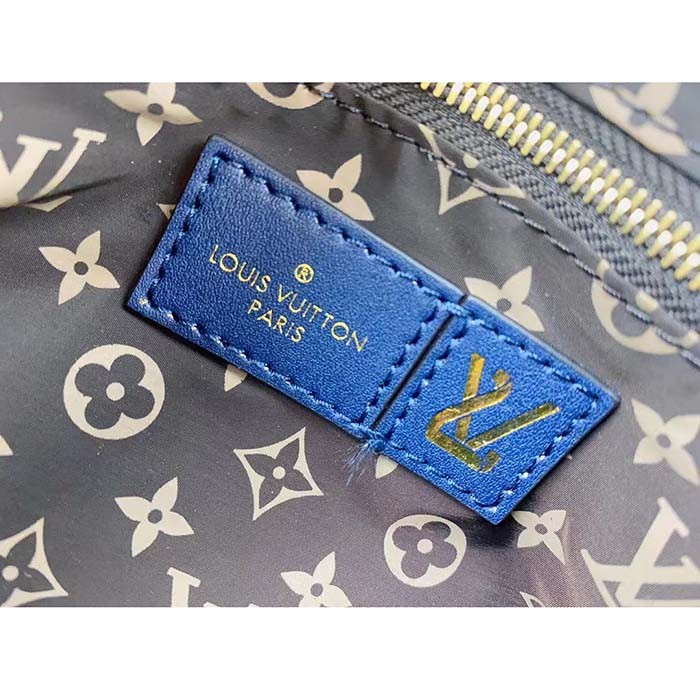 Louis Vuitton LV Women Pillow Speedy Bandoulière 25 Handbag Navy Blue Monogram Coated Canvas