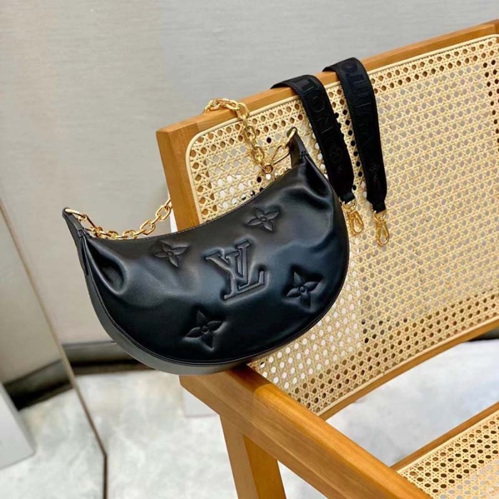 Louis Vuitton LV Women Over The Moon Black Quilted Embroidered Smooth Calf Leather