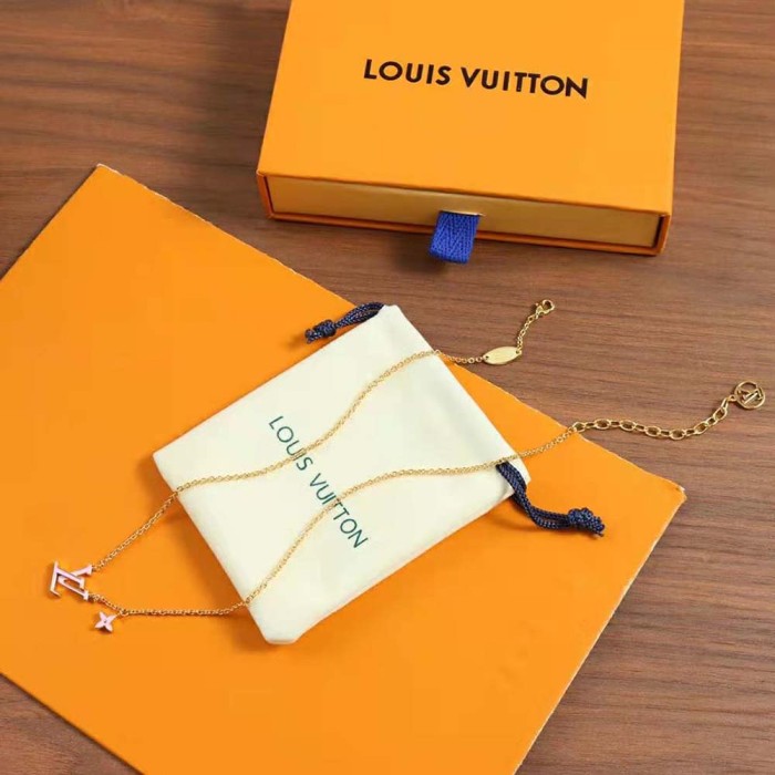 Louis Vuitton Women LV Iconic Enamel Necklace-Pink