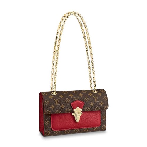 Louis Vuitton LV Women Victoire Chain Bag in Monogram Coated Canvas and Cowhide Leather