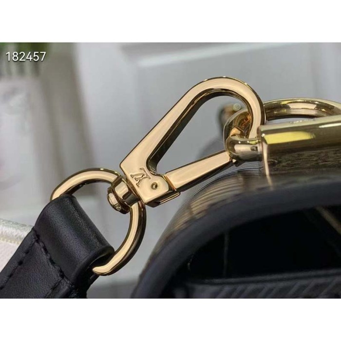 Louis Vuitton LV Women Twist MM Lemon Handbag Black Epi Grained Cowhide