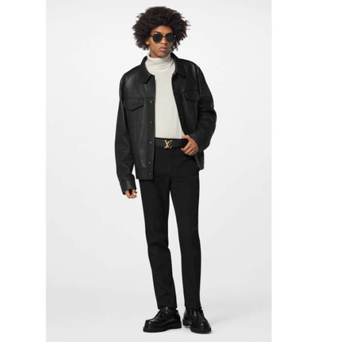 Louis Vuitton Unisex LV Initiales 40 MM Reversible Belt Taurillon Calf Leather Signature Buckle