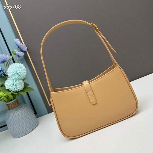 Saint Laurent YSL Women LE 5 À 7 Smooth Leather Beige Calfskin