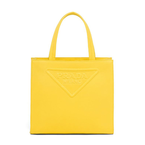 Prada Women Drill Tote Handles Bag-Yellow