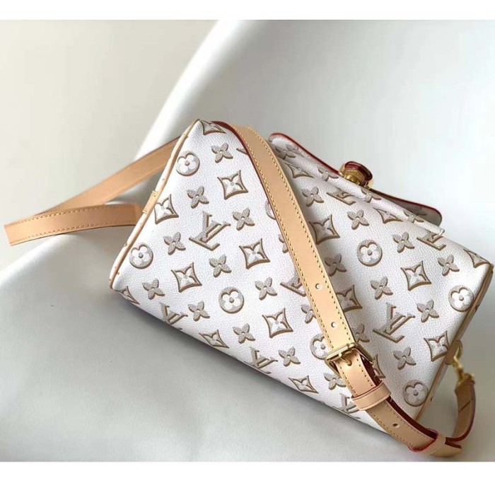 Louis Vuitton LV Women Speedy Bandoulière 25 Handbag Beige Monogram Coated Canvas