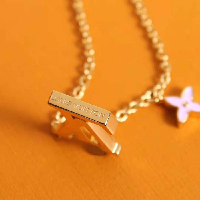 Louis Vuitton Women LV Iconic Enamel Necklace-Pink