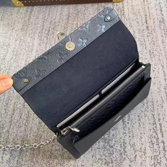 Louis Vuitton Women Vavin BB Blue Embossed Supple Grained Cowhide Leather