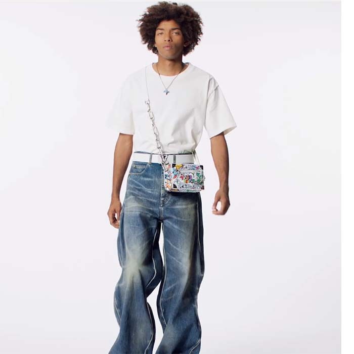 Louis Vuitton Unisex Mini Soft Trunk Black Silver Monogram Eclipse Coated Canvas