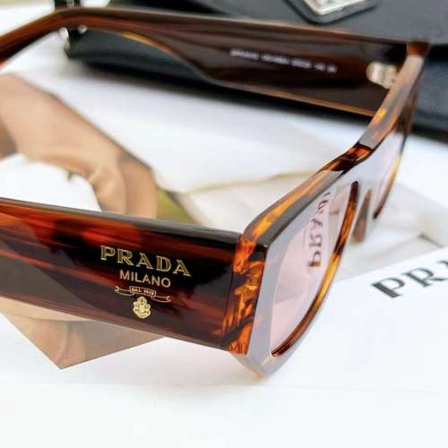 Prada Unisex Sunglasses Logo Frame Compatible Graduated Lenses Standard Fit