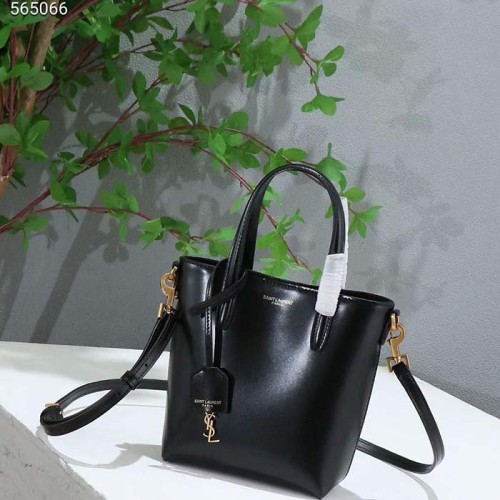 Saint Laurent YSL Women Mini Toy Shopping Box Leather Black Lambskin Metal