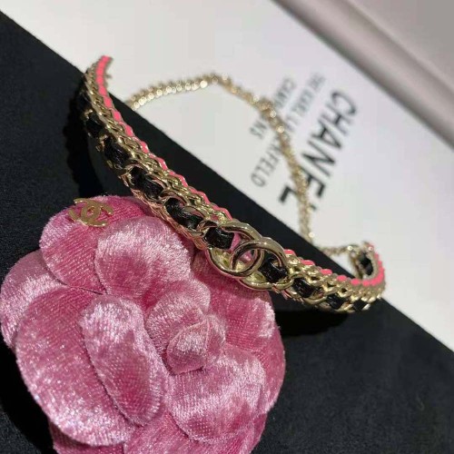 Chanel Women Choker in Metal and Calfskin