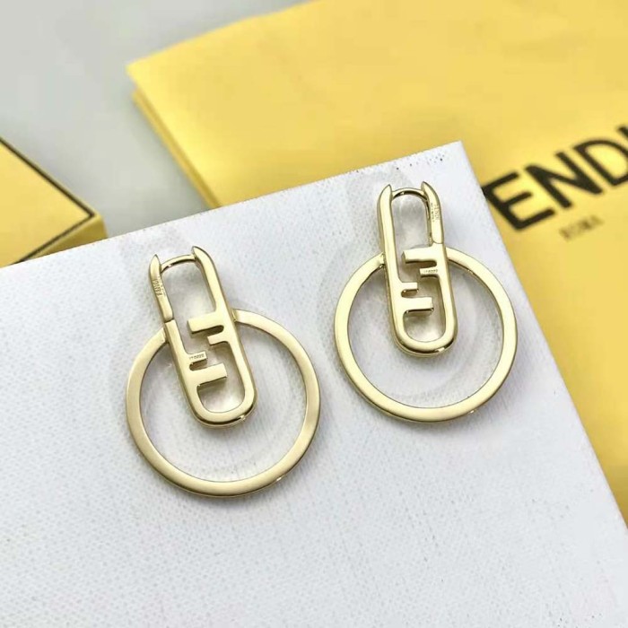 Fendi Women O Lock Earrings Gold-Colored