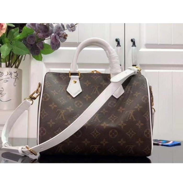 Louis Vuitton Women Speedy Bandoulière 25 Handbag Monogram Coated Canvas Cowhide Leather