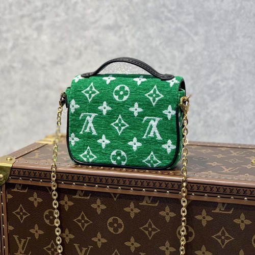 Louis Vuitton LV Women Micro Métis Bag Green Monogram Jacquard Velvet