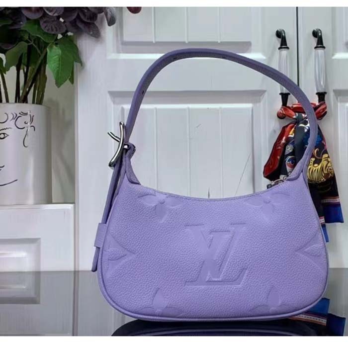 Louis Vuitton LV Women Mini Moon Purple Monogram Empreinte Embossed Supple Grained Cowhide Leather