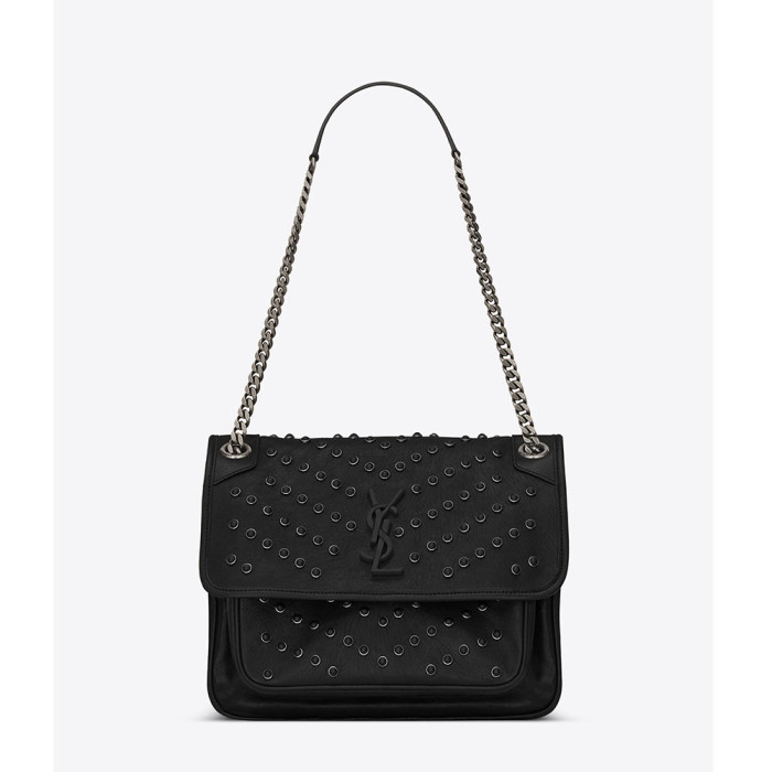 Saint Laurent YSL Women Niki Medium Vintage Leather All Over Studs