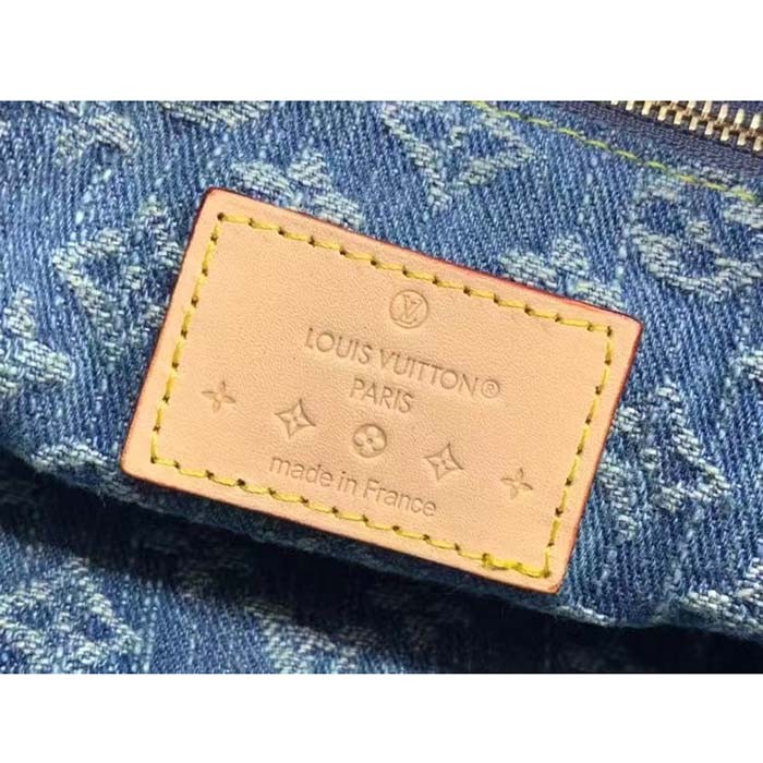 Louis Vuitton Unisex Pochette Cosmétique GM Bleu Denim Blue Monogram Global Organic Textile-Certified Cotton Canvas