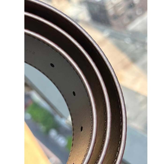 Louis Vuitton Unisex LV Initiales 40mm Reversible Belt Brown Damier Ebene Canvas