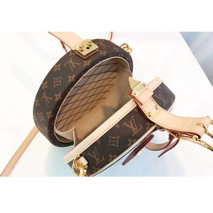 Louis Vuitton LV Women Petite Boite Chapeau in Coated Monogram Canvas-Brown