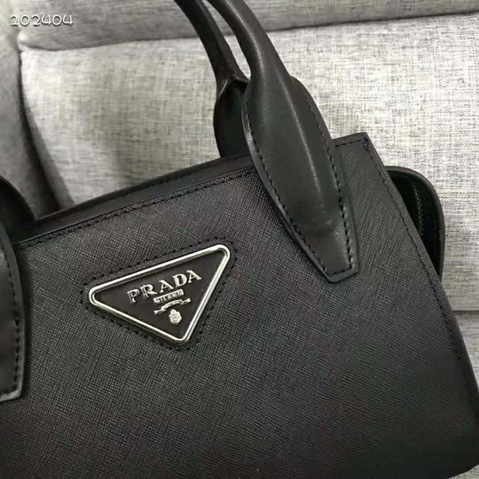Prada Women Saffiano leather Prada Kristen Handbag-Black
