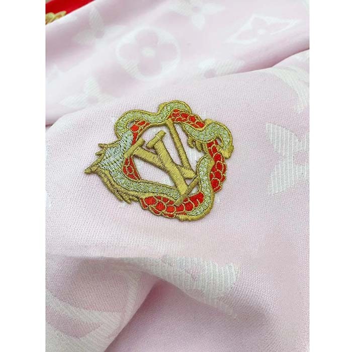 Louis Vuitton Unisex Precious Dragon LV Essential Scarf Pink Wool M79522