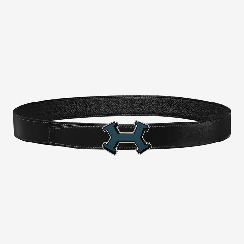 Hermes Men Street H Belt Buckle & Reversible Leather Strap 32 mm