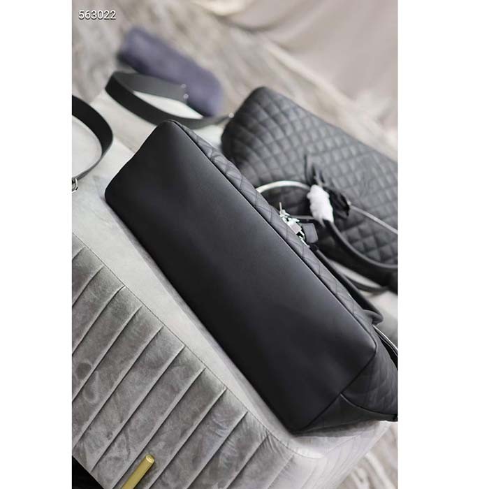 Saint Laurent YSL Women ES Giant Travel Bag Black Quilted Calfskin Leather