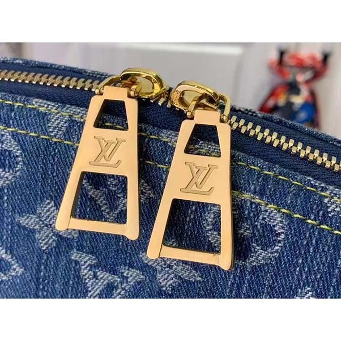 Louis Vuitton Unisex Pochette Cosmétique GM Bleu Denim Blue Monogram Global Organic Textile-Certified Cotton Canvas