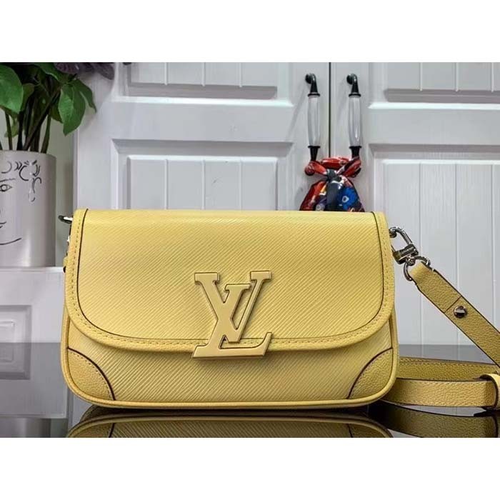 Louis Vuitton LV Women Buci Crossbody Yellow Epi Grained Cowhide Leather