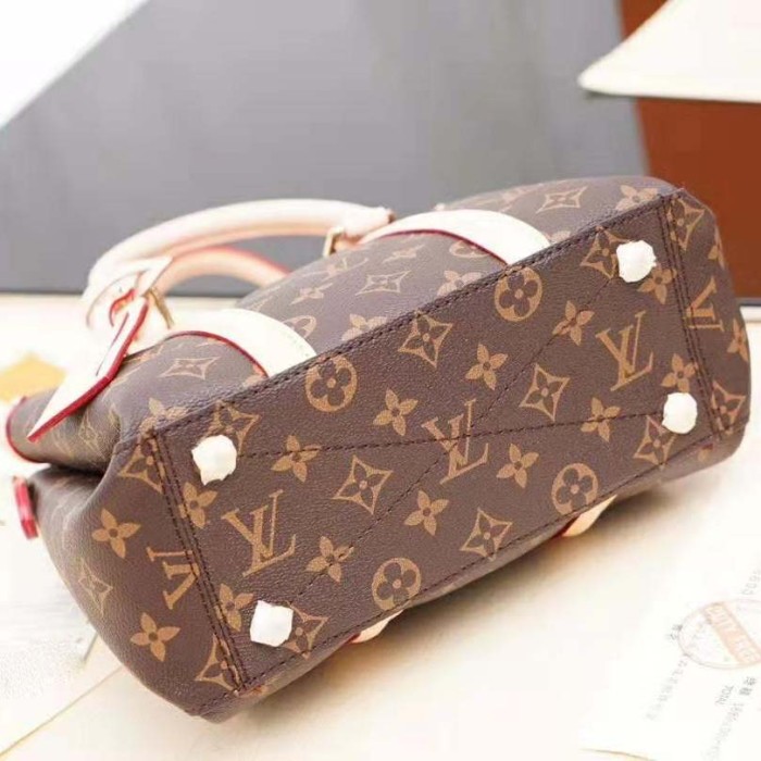 Louis Vuitton LV Women Open Handbag BB in Monogram Canvas-Brown