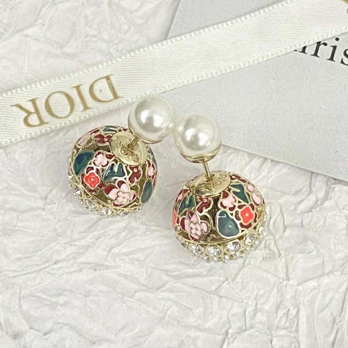 Dior Women 30 Tribales Earrings Gold-Finish Metal