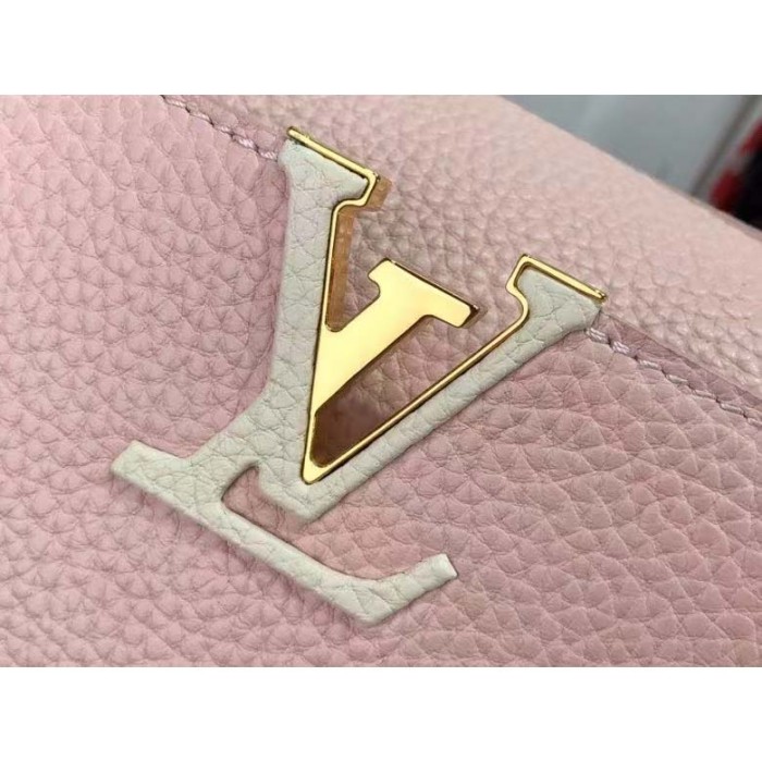 Louis Vuitton LV Women Capucines BB Handbag Rose Jasmin Taurillon Leather