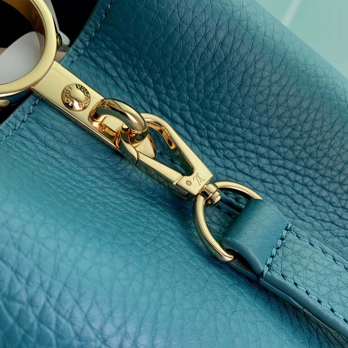 Louis Vuitton LV Women Capucines Mini Handbag Green Taurillon Cowhide Leather