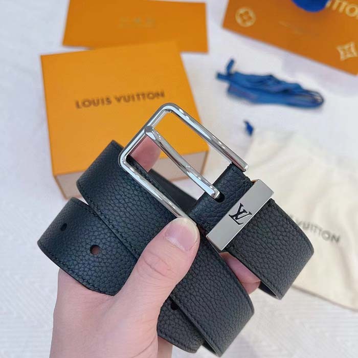 Louis Vuitton LV Unisex LV Pont Neuf 35mm Belt Taurillon Calf Leather