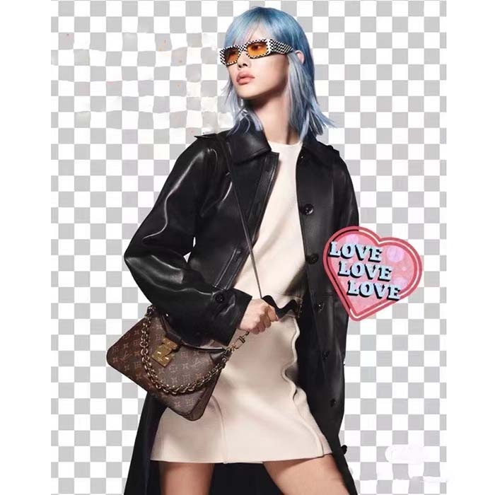 Louis Vuitton Women LV Twinny Monogram Reverse Coated Canvas Cowhide Leather