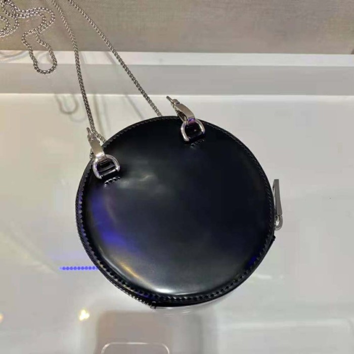 Prada Women Brushed Leather Mini-Pouch-Black