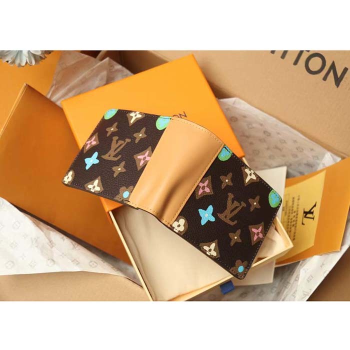 Louis Vuitton Unisex LV Multiple Wallet Chocolate Monogram Craggy Coated Canvas M83334