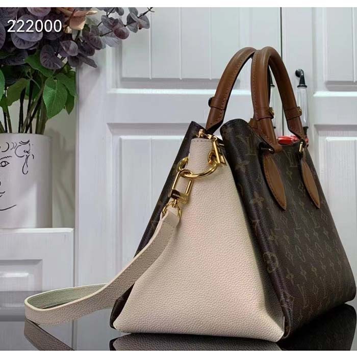 Louis Vuitton LV Women Vendôme MM Cream Monogram Coated Canvas Cowhide Leather