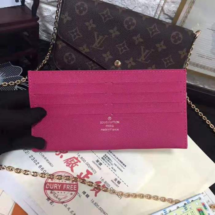 Louis Vuitton LV Women Félicie Pochette in Monogram Canvas-Brown