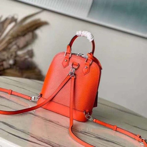 Louis Vuitton Unisex LV Alma Backpack Orange Epi Grained Cowhide Leather M25104
