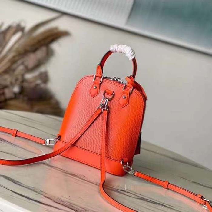 Louis Vuitton Unisex LV Alma Backpack Orange Epi Grained Cowhide Leather M25104