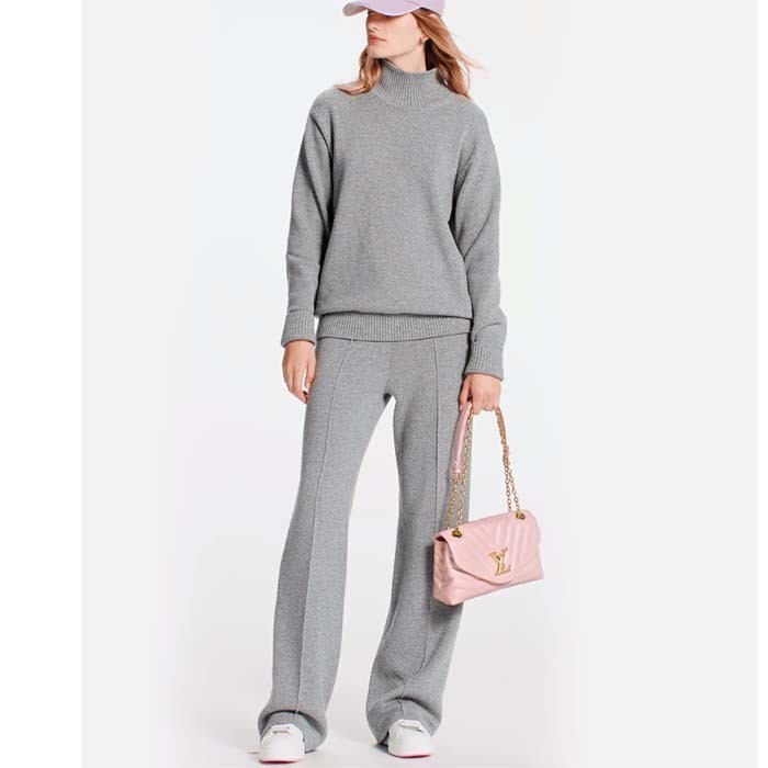 Louis Vuitton LV Women New Wave Chain Bag MM Handbag Pink Smooth Cowhide